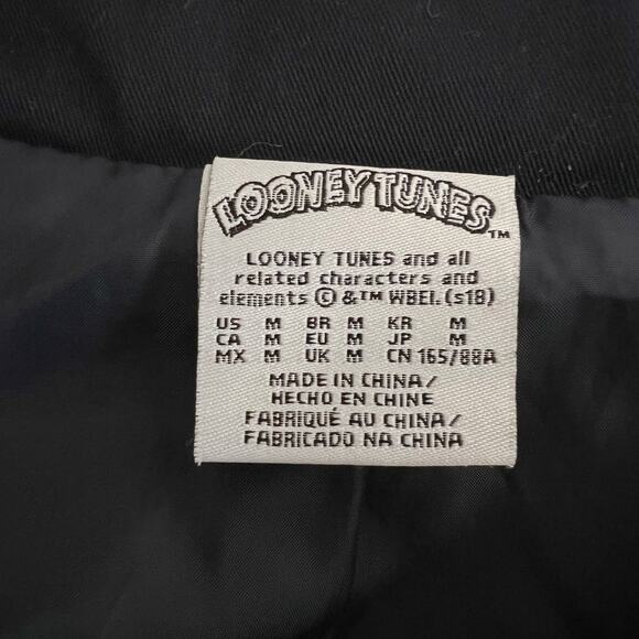 Vintage | 90s Looney Tunes Bugs Bunny Navy Blue That's All Folks Zip Jacket M - Picture 10 of 11